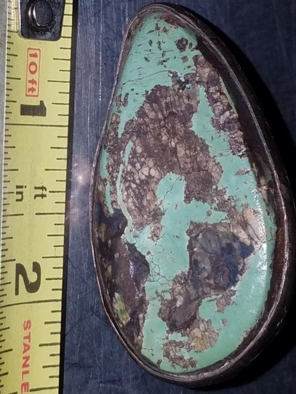 HUGE VINTAGE TURQUOISE RING STUNNING size 10.5